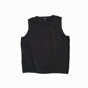Talbot's Tee Sleeveless In Black  Soft 100% Pima Cotton Size Large Layering